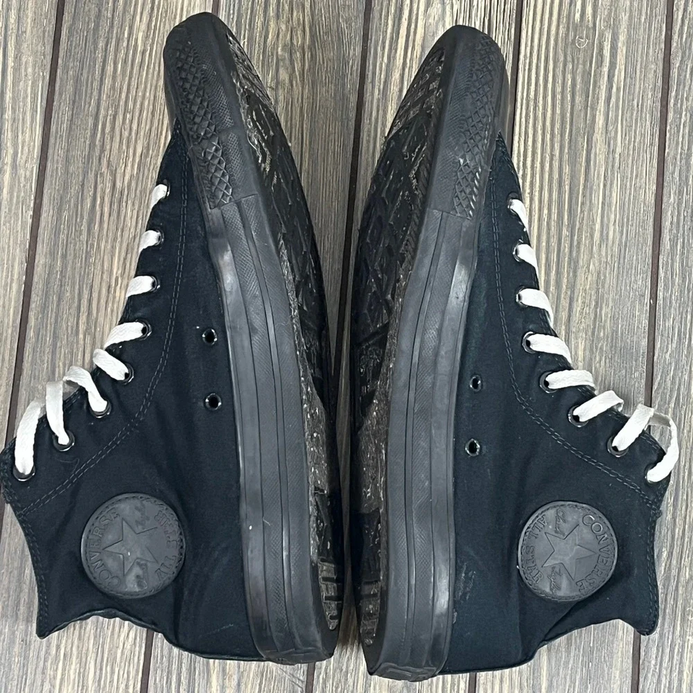 Converse Chuck Taylor All Star High Top Men 12 Black Monochrome Sneakers M3310 - Picture 7 of 11